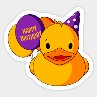 Birthday Rubber Duck Sticker